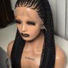 beautifully  braided with 13 by 4 frontals 
perfect for all head size 
natural black 
length 18 inches